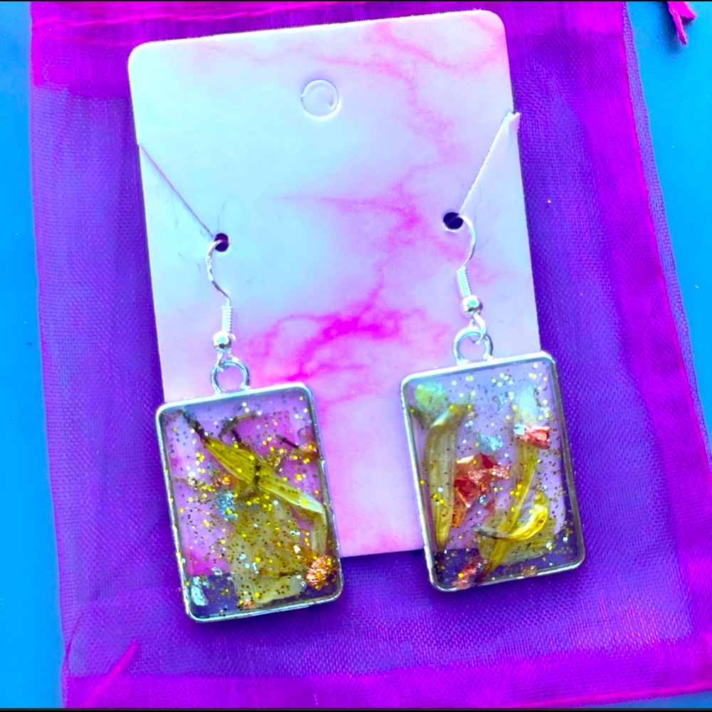 Handmade floral earrings